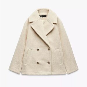 Zara Cream Pea Coat